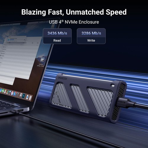 Compartimento Ssd Ugreen 40 Gbps M.2 Nvme Com Ventilador De