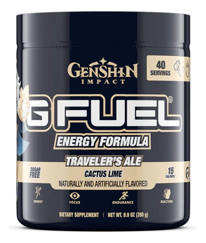 G Fuel Genshin Impact - Polvo Energetico, Sin Azucar, Suplem