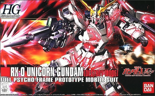 Gundam Destroy Rx-0 Unicorn Mode 1/144 Hguc Bandai