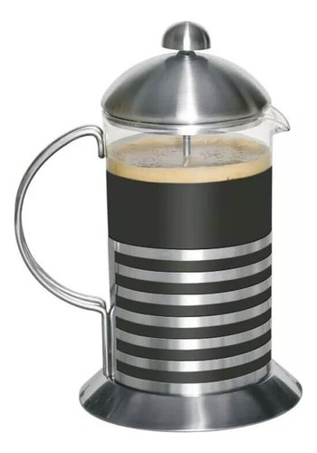 Cafetera Manual Embolo Vidrio Y Acero 1000 Ml Calidad Hts