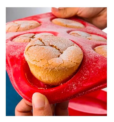Imagen 4 de 10 de Molde De Silicona Cupcakes Muffins Horno X12
