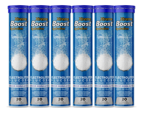 Pack 6 Xtreme Boost Hydration - Electrolitos Hidratación