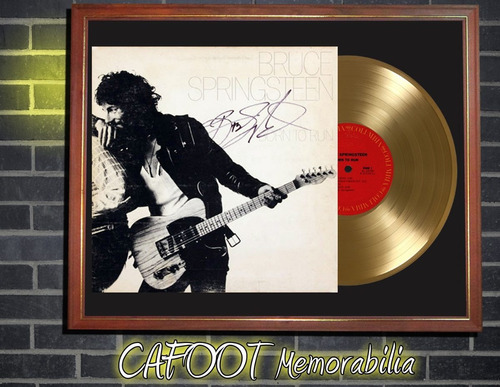 Bruce Springsteen Born To Run Tapa Lp Firmada Disco Oro