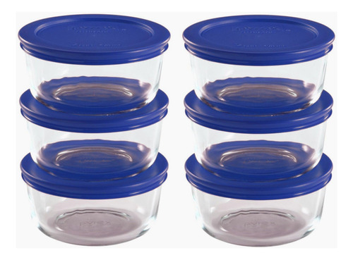 Plato Redondo Pyrex Storage De 2 Tazas, Transparente Con Tap