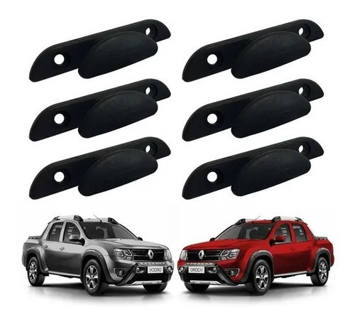 Kit 6 Ganchos Caçamba Renault Duster Oroch