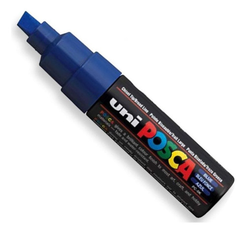 Caneta Pincel Marcador Multiuso Pc-8k Azul 8mm Posca