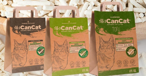 Imagen 2 de 2 de Piedras Sanitarias Biodegradables De Tofu 6lts Cancat Pet