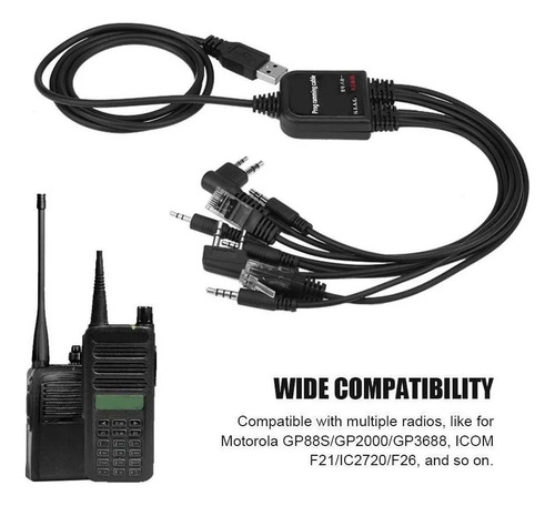 Cable De Programación Usb 8 En 1 Para Radio/quanshen