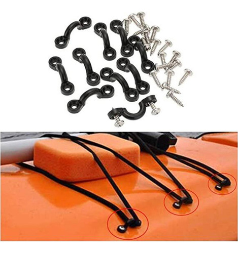 For 4 Kayak Asa Hebillas Cubierta Cuerda De De Ojo De 10