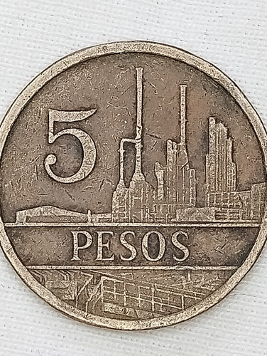 Moneda Antigua Colombiana De 5 Pesos