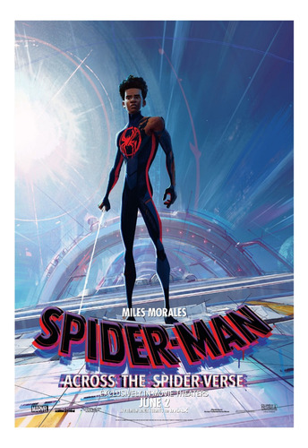 Póster Spiderman A Través Del Spiderverso Miles Morales Cine