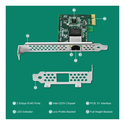 Netely Pcie 25gbps Ethernet Adapter Para Pc De Escritorio Y
