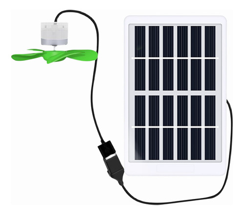 Ventilador De Techo Solar Usb Para Exteriores Y Mascotas