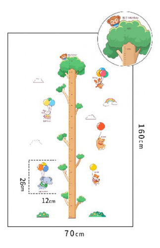 Gráfico De Crescimento De Altura, Adesivo De Parede, 180 Cm,