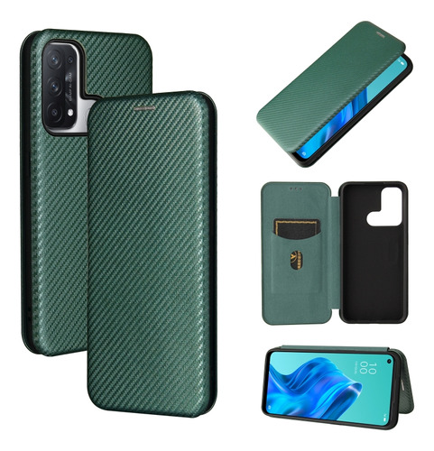 For Oppo Reno 5a(japan Version) Carbon Fiber Tpu+pc+pu Case