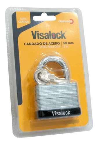 Candado De Acero Laminado 50 Mm Cod. 924940 Marca Visalock