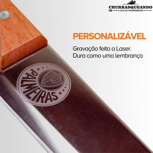 Imagem 4 de 7 de Faca Personalizada Com Nome Palmeiras Inox Presente Brinde