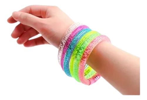 Pulsera Luminosa Luz Led Cotillon Acrilica Fiesta Glow X25