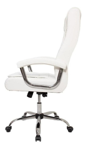 Cadeira de Escritório Ergonômica Executiva Com 42 Molas Ensacadas no Assento Revestimento em Pillow Top Sistema Relax com Trava de Posição Suporta até 150kg Cadeiras Inc Branca