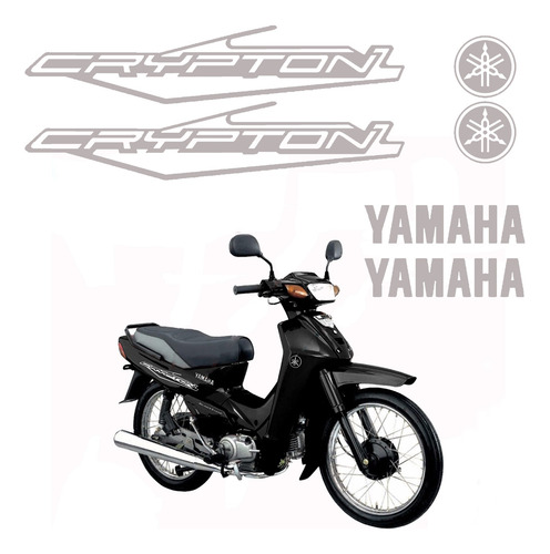 Kit Calcos Stickers Vinilo Para Yamaha Crypton / New Crypton Blanco