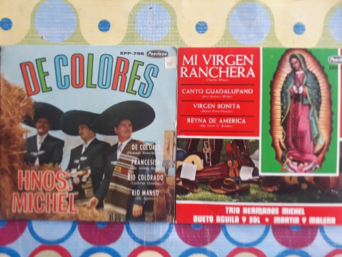 Trio Hermanos Michel Lp 45 De Colores, Mi Virgen Ranchera