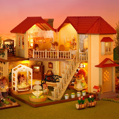 Sylvanian Families Casa De La Ciudad Con Luces Gift Set Cuot