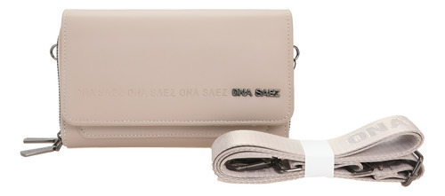 Cartera Bandolera Chica Noche Fiesta Ecocuero Ona Saez Nude Nude Plata Nude