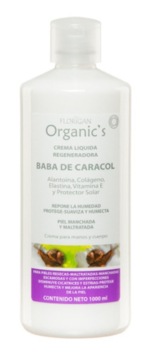 Crema Hidratante Corporal Baba De Caracol Florigan 1lt