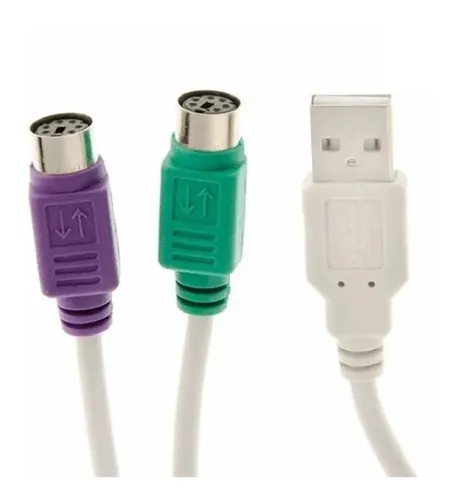 Adaptador Convertidor Conector Ps2 A Usb Teclado Y Mouse Ps2