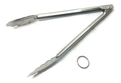 Pinza Parrillera Para Carne 30 Cms. Gastronómica Acero Inox.