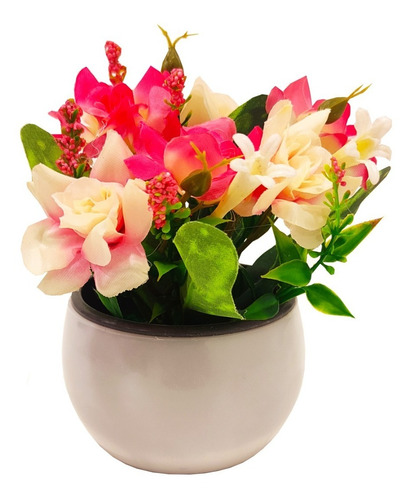 Planta Artificial Flor Con Maceta Colores M4 - Sheshu Home