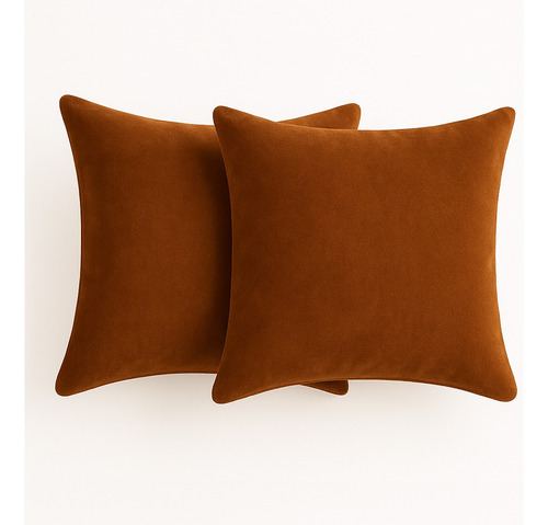 Kit 2 Capa Almofada Veludo Luxo Sofa Sala 45x45 Cores Lisa