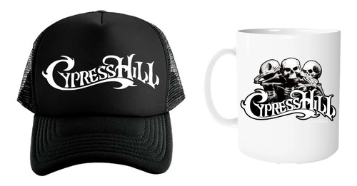 Gorra Black Unisex Y Taza 11oz Cypress Hill Rap Hip Hop