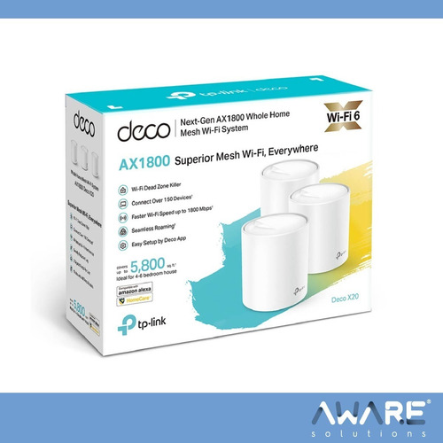 Access Point Repetidor Tp-link Deco X20 Wifi6 Mesh Ax1800 3u