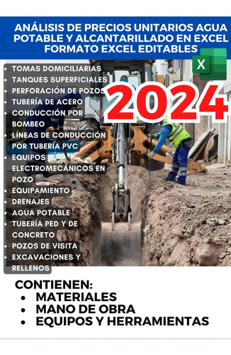 Matrices De Análisis De Precios Unitarios 2024 Agua Potable