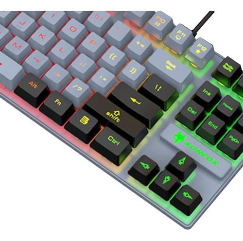 Teclado Para Juegos Por Cable De 87 Teclas Con