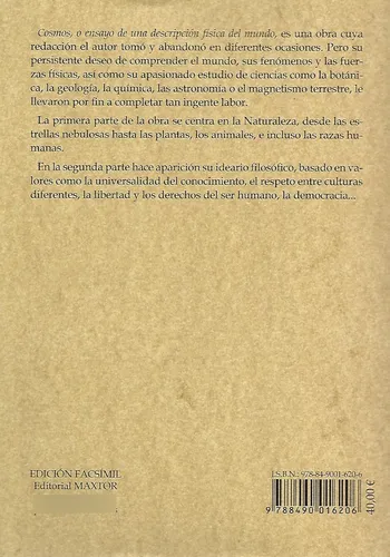 Libro Cosmos Ensayo De Una Descripción Física Del Mundo