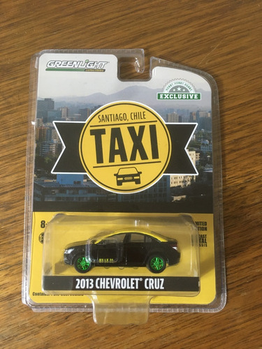 Greenlight Taxi 2013 Chevrolet Cruze Chasis Verde