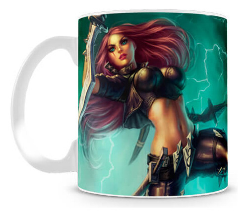 Caneca League Of Legends Katarina Cor Branco