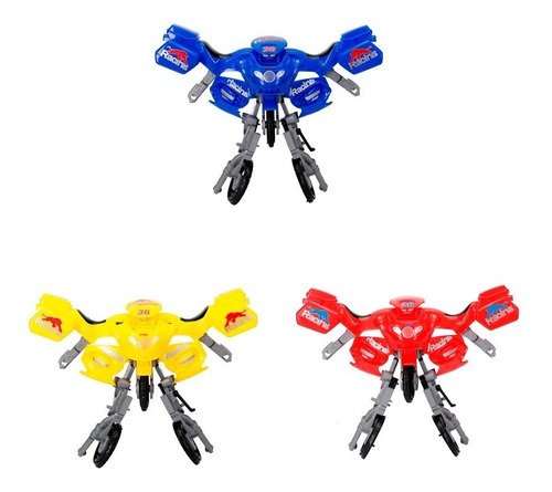 Brinquedo Infantil Moto Transformers Vira Robô Etitoys Cor Colorido