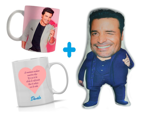 Cojin Chayanne Chiquito Decorativo+mug Personalizado Chayane