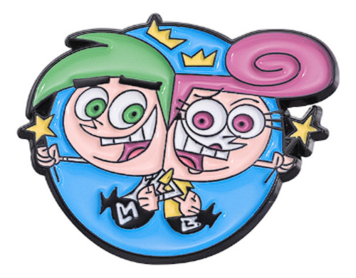 Pin Metalico Los Padrinos Magicos Cosmo Wanda Logo
