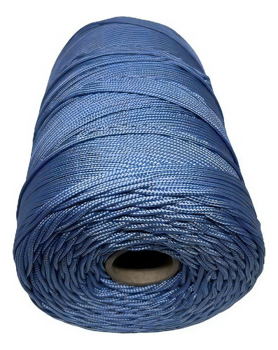 Corda Trançada 3,5mm (seda) Cordaville - Rolo Com 149 Metros Cor Azul Safira