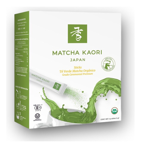 Matcha Kaori Té Verde Grado Ceremonial Caja 24 Sticks Japón
