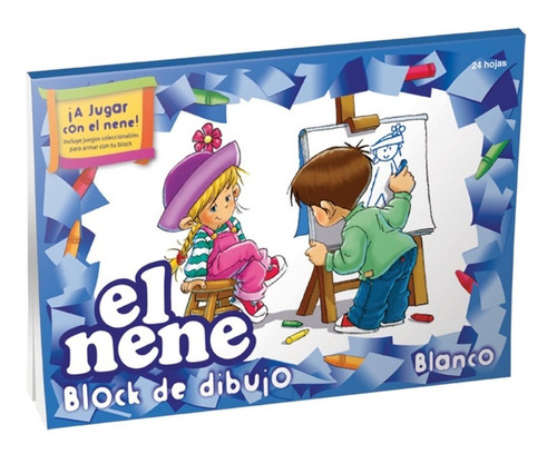 Block De Dibujo El Nene Nº5 Blanco 24 Hojas. Ideal Niños