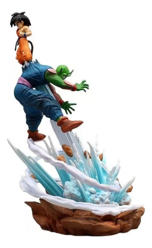 Figura Piccolo Vs Son Goku Luz Led 25cm Anime Dragon Ball 