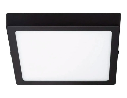 Plafon O Panel Led Cuadrado Negro 24w De Aplicar - Unilux