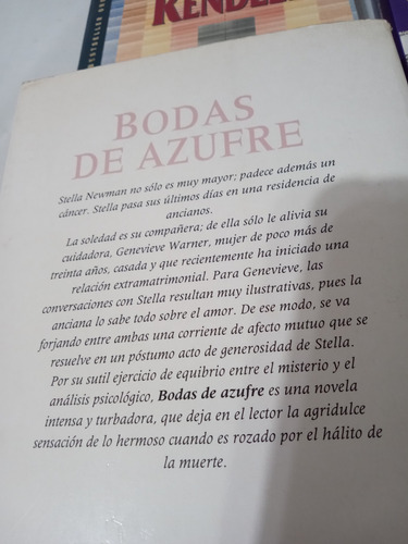 4 Libros Ruth Rendell Barbara Vine Bodas De Azufre Simisola (Usado)