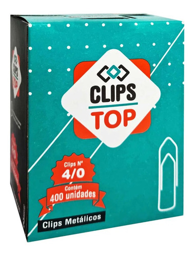 Clips Metálicos Prendedor Para Papel 4/0 400 Unidades