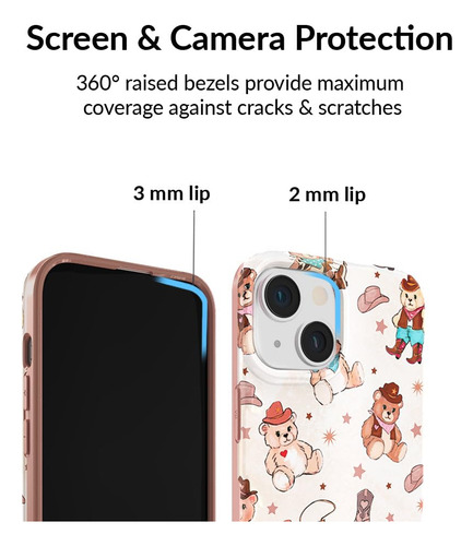 Funda De Teléfono Velvet Caviar Cowboy Teddy Bear iPhone 13